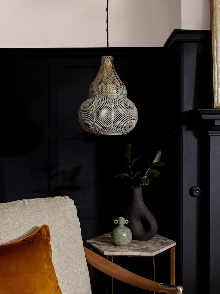 Brushed Silver Tangier Easy Fit Pendant Light Shade - Image 5 of 8