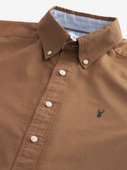 Tan Slim Fit Long Sleeve Oxford Shirt - Image 6 of 7