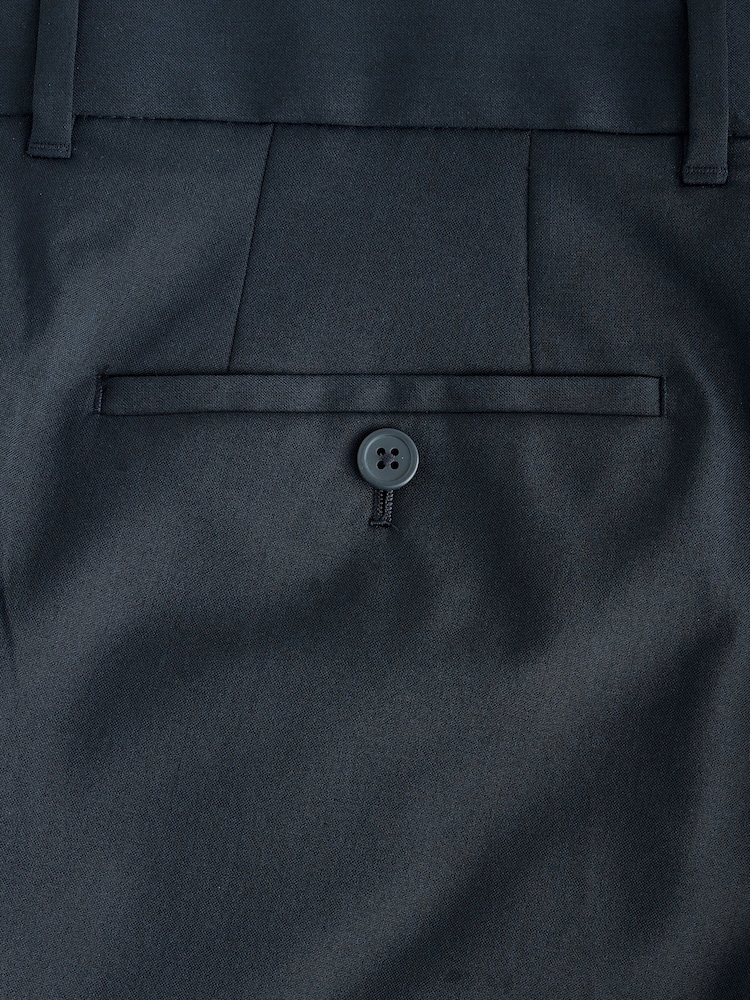 Navy Blue Skinny Fit Stretch Smart Trousers - Image 10 of 10 Navy Blue Skinny Fit Stretch Smart Trousers - Image 10 of 10