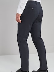 Navy Blue Skinny Fit Stretch Smart Trousers - Image 2 of 4