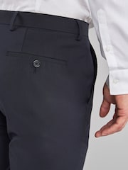 Navy Blue Skinny Fit Stretch Smart Trousers - Image 3 of 4