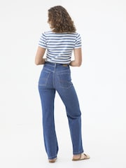 FatFace Elise Indigo Blue Wide Leg Jeans - Image 2 of 5
