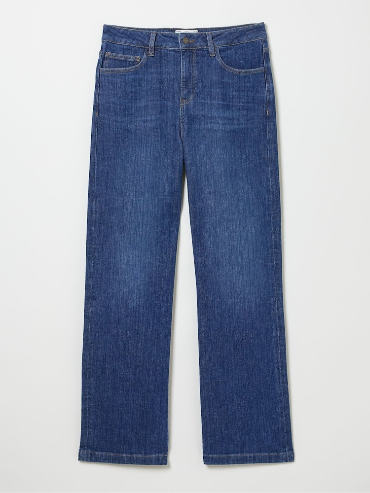 FatFace Elise Indigo Blue Wide Leg Jeans - Image 5 of 5