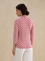 Hobbs Pink Aimee Printed Top - Image 2 of 4