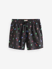 Black/Animal Printed Swim Shorts - Image 5 of 8
