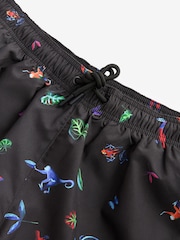 Black/Animal Printed Swim Shorts - Image 7 of 8