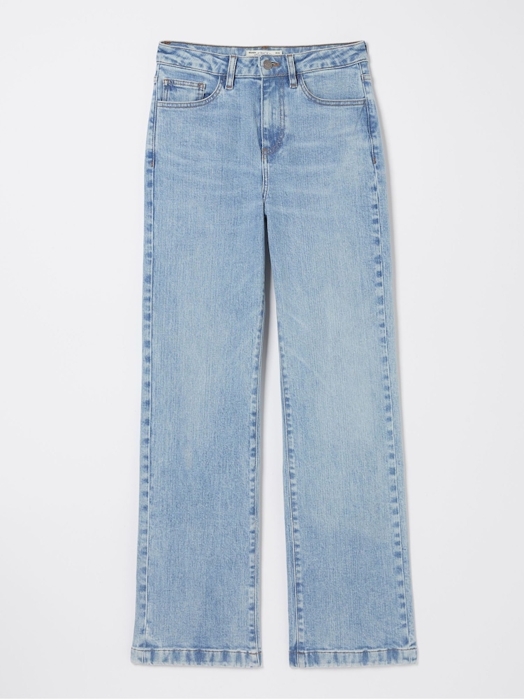 FatFace Elise Light Blue Wide Leg Jeans - Image 6 of 6