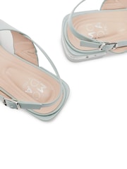 Moda in Pelle Green Noni Smart Block Heel W Buckle Sandals - Image 4 of 4