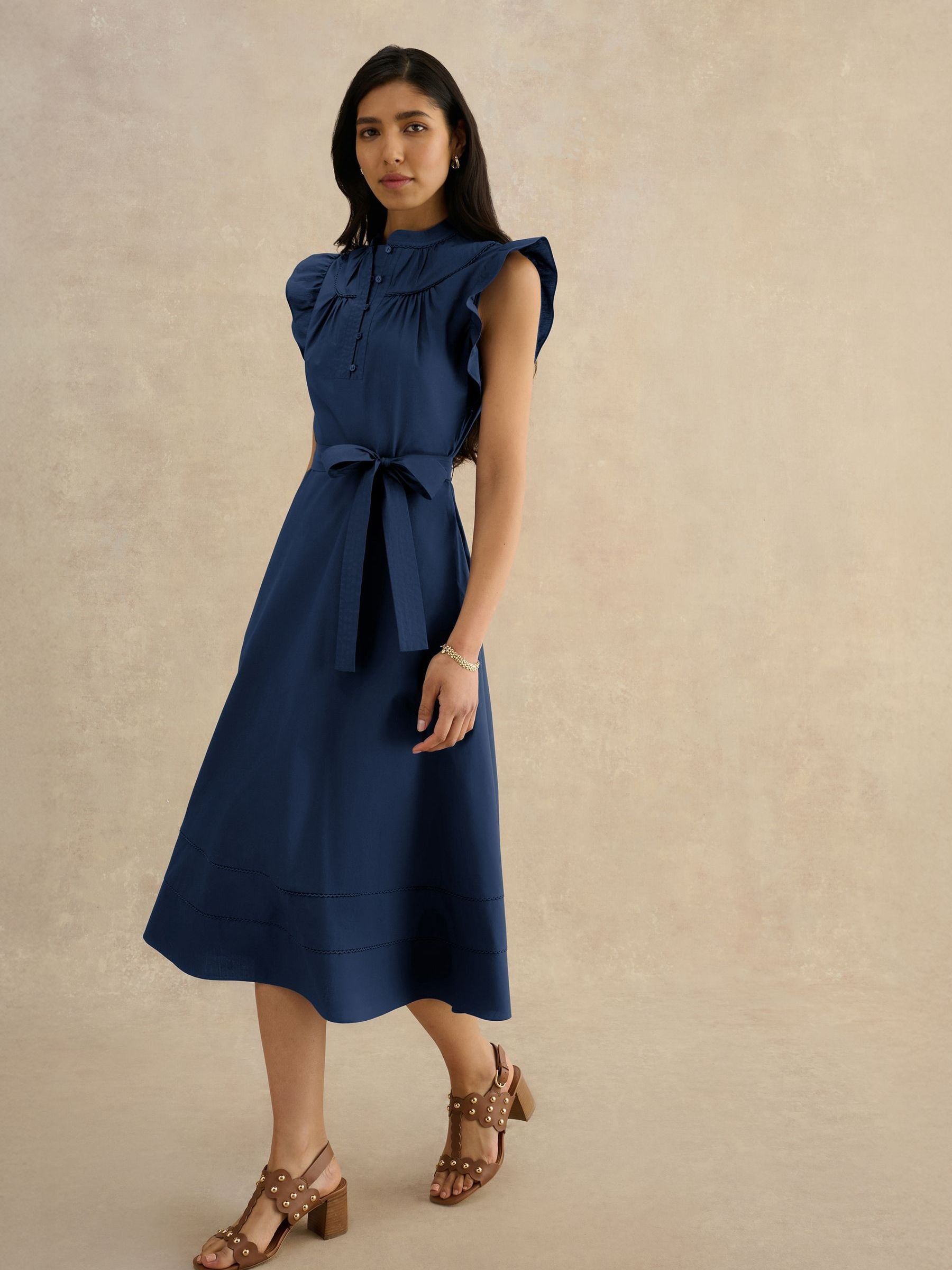 Hobbs Women's True Navy Karina Cotton Dress