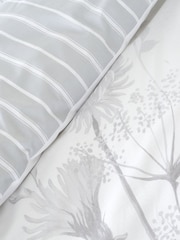 Catherine Lansfield Grey/White Meadowsweet Floral Reversible Duvet Cover Set - Image 3 of 3