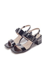 Moda in Pelle Black Noni Smart Block Heel W Buckle Sandals - Image 2 of 4