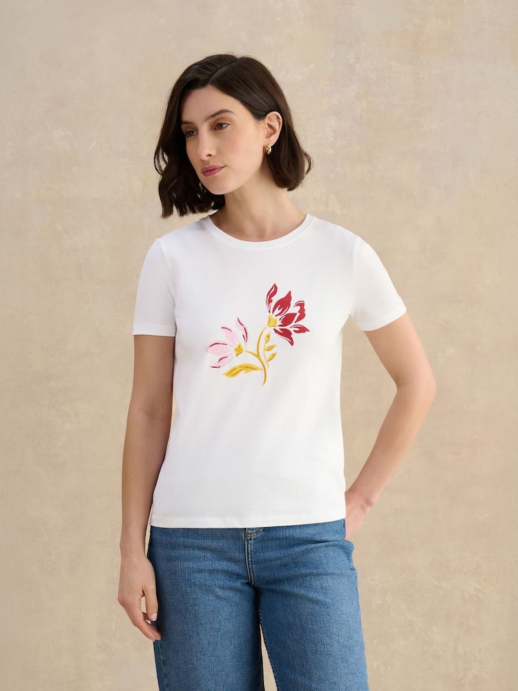 Hobbs White Pixie Printed Top - Image 1 of 4
