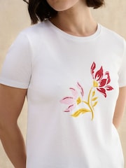 Hobbs White Pixie Printed Top - Image 3 of 4