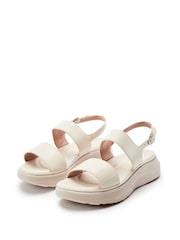Moda in Pelle White Kyros Sporty Casual Sandals - Image 2 of 3