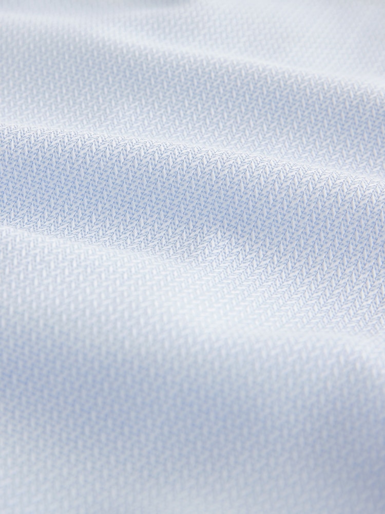 Blue Single Cuff Trimmed Formal Oxford Shirt - Image 9 of 9