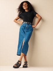 Black Essential Pure Cotton Short Sleeve Crew Neck T-Shirt - Image 2 of 6