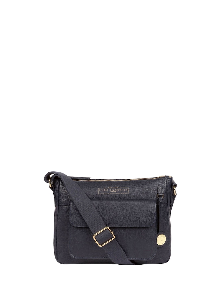 Azul marino - Bolso de hombro de cuero Tindall de Pure Luxuries London - Imagen 1 de 5 Azul marino - Bolso de hombro de cuero Tindall de Pure Luxuries London - Imagen 1 de 5
