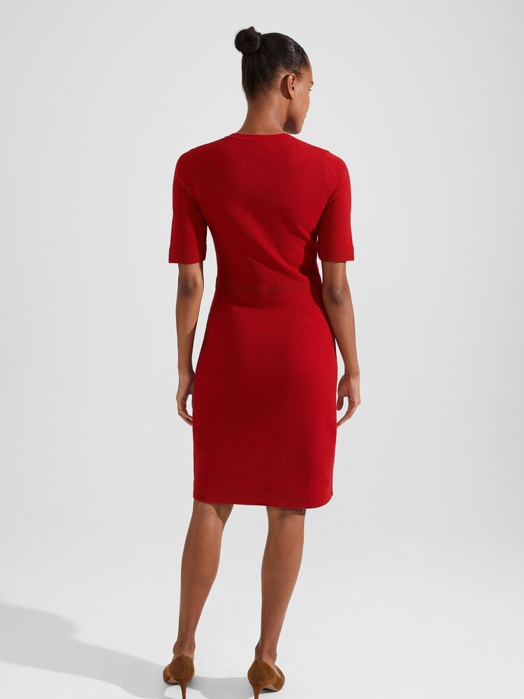 Hobbs Red Noa Knitted Dress - Image 2 of 4