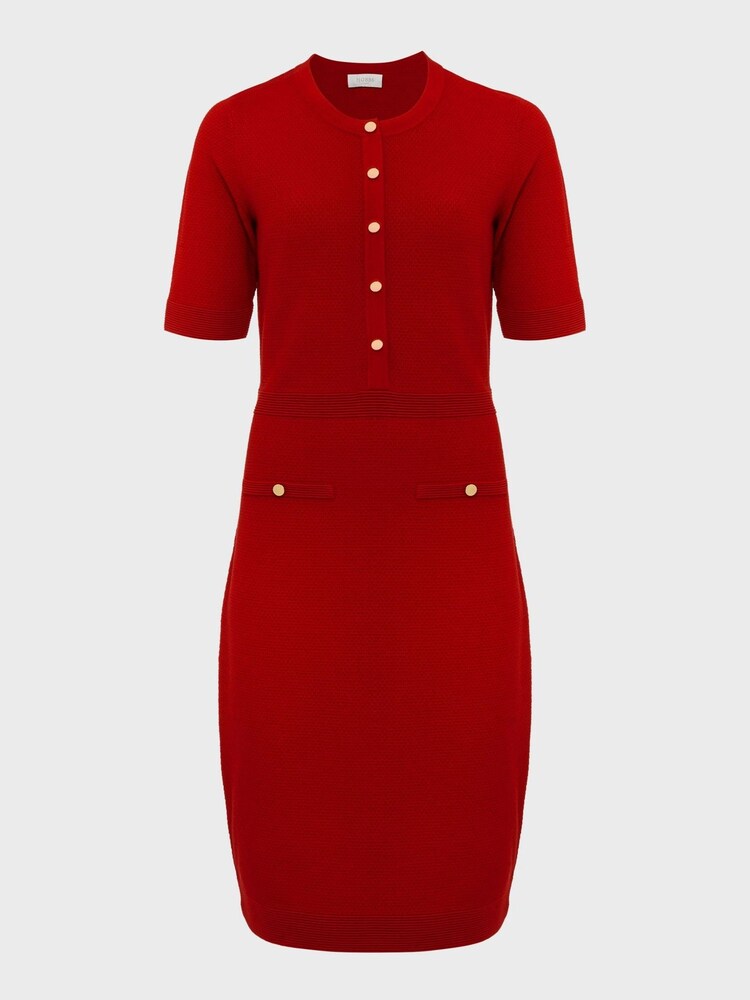 Hobbs Red Noa Knitted Dress - Image 4 of 4 Hobbs Red Noa Knitted Dress - Image 4 of 4