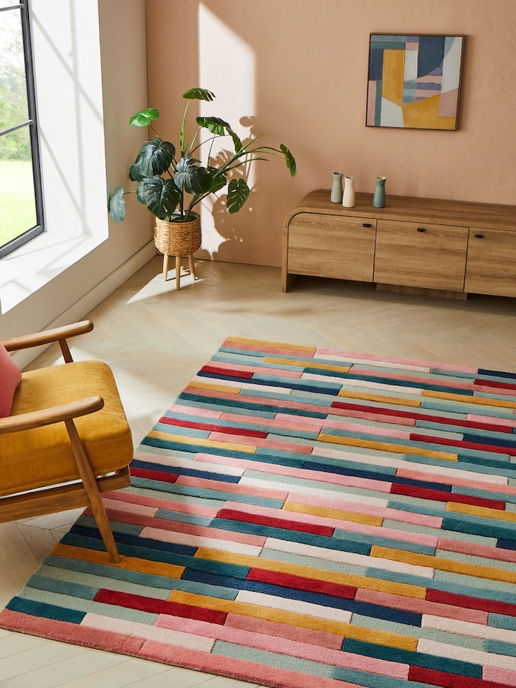 Multi Rio Broken Stripes Rug - Image 1 of 6