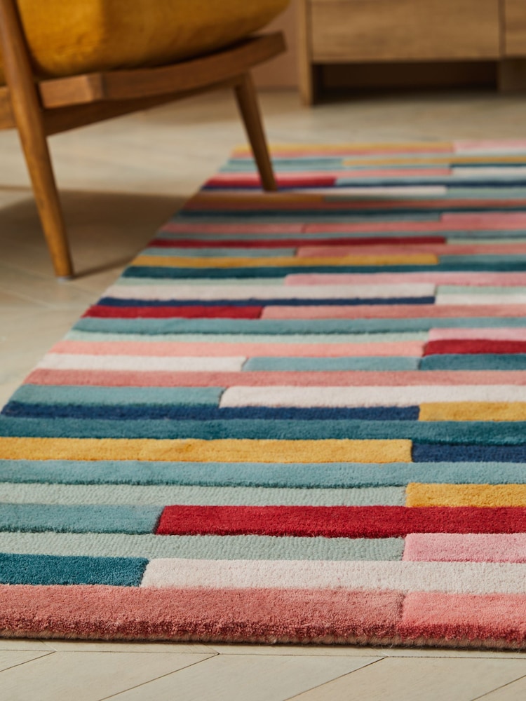 Multi Rio Broken Stripes Rug - Image 2 of 6