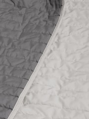 Grey Reversible Cotton Rich Quilted Bedspread - Image 4 of 4