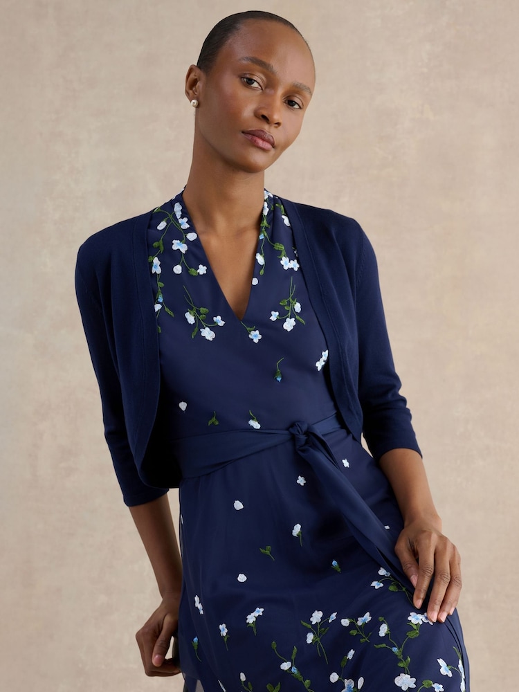 Hobbs Blue Carrie Bolero Cardigan - Image 1 of 4