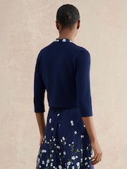 Hobbs Blue Carrie Bolero Cardigan - Image 2 of 4
