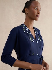 Hobbs Blue Carrie Bolero Cardigan - Image 3 of 4