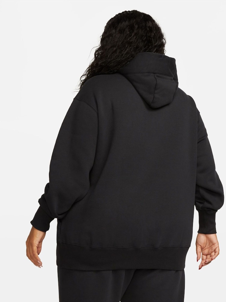 Nike Black Curve Sportswear Phoenix Fleece Oversized Pullover Hoodie - Image 2 of 6