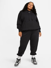 Nike Black Curve Sportswear Phoenix Fleece Oversized Pullover Hoodie - Image 3 of 6