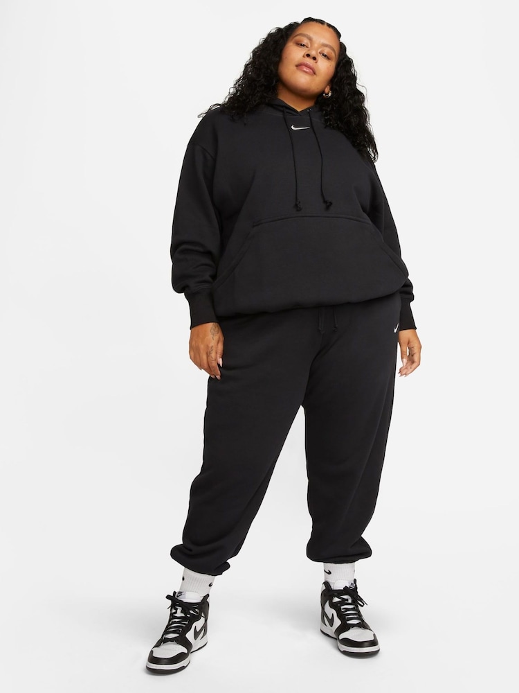 Nike Black Curve Sportswear Phoenix Fleece Oversized Pullover Hoodie - Image 3 of 6