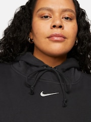 Nike Black Curve Sportswear Phoenix Fleece Oversized Pullover Hoodie - Image 4 of 6