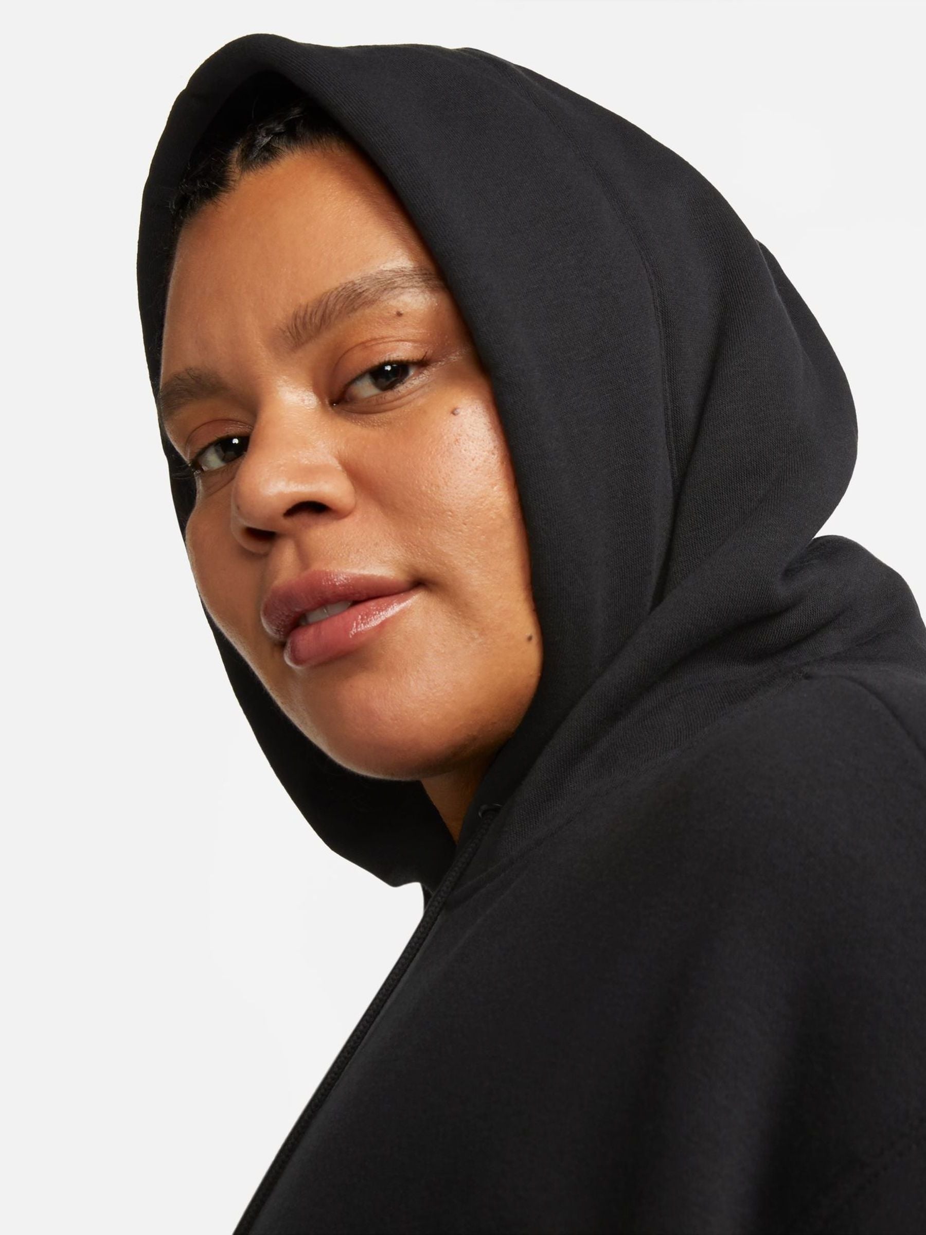 plus size black nike hoodie
