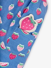 JoJo Maman Bébé Pink Pink Stripe & Strawberry Print With Pet In Pocket Combo Dress - Image 6 of 6