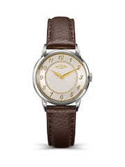 Rotary Brown Ladies Rotary Heritage White Dial Stainless Steel Brown Leather Strap Watch - Image 1 of 6