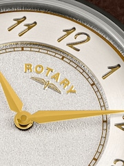 Rotary Brown Ladies Rotary Heritage White Dial Stainless Steel Brown Leather Strap Watch - Image 2 of 6