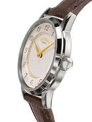 Rotary Brown Ladies Rotary Heritage White Dial Stainless Steel Brown Leather Strap Watch - Image 3 of 6