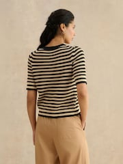 Hobbs Black Clemmie Knit T-Shirt - Image 2 of 4