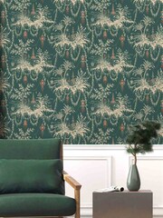 Woodchip & Magnolia Green Chinese Whispers Wallpaper - Image 2 of 4