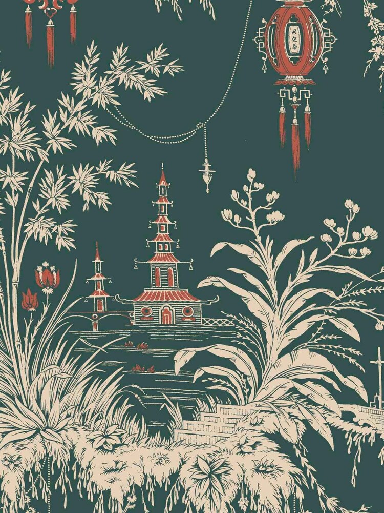 Woodchip & Magnolia Green Chinese Whispers Wallpaper - Image 4 of 4