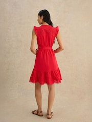 Hobbs Red Romy Jersey Dress - Image 2 of 4