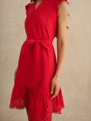 Hobbs Red Romy Jersey Dress - Image 3 of 4
