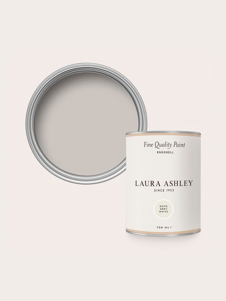 Laura Ashley Dove Grey White Eggshell 750ml Paint - Image 4 of 4
