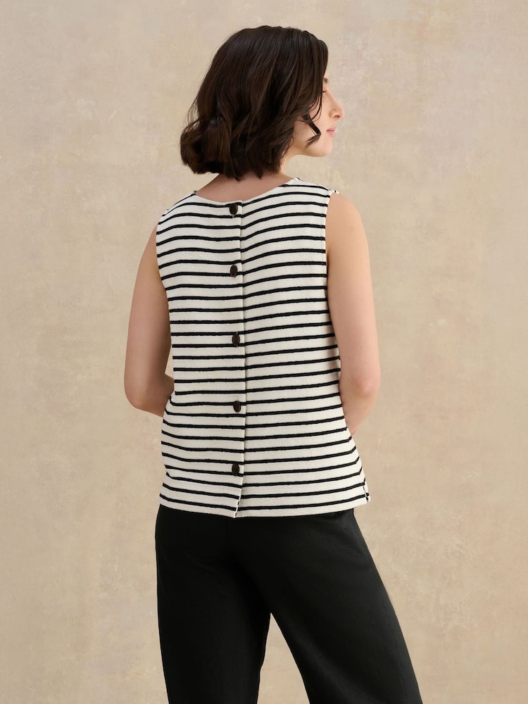 Hobbs White Roxie Stripe Tank - Image 2 of 4