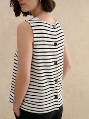 Hobbs White Roxie Stripe Tank - Image 3 of 4