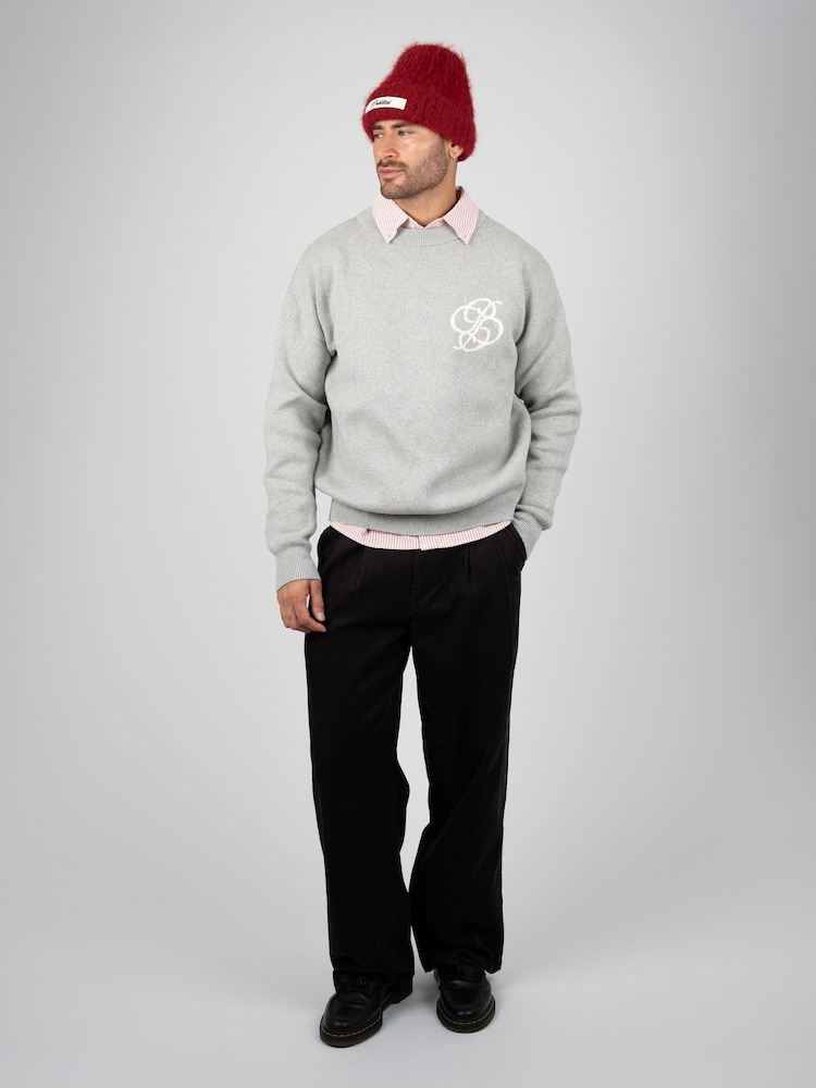 Prohibited Grey Academy Knit Sweater - Image 2 of 6