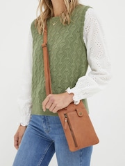 FatFace Essie Brown Phone Bag - Image 1 of 3