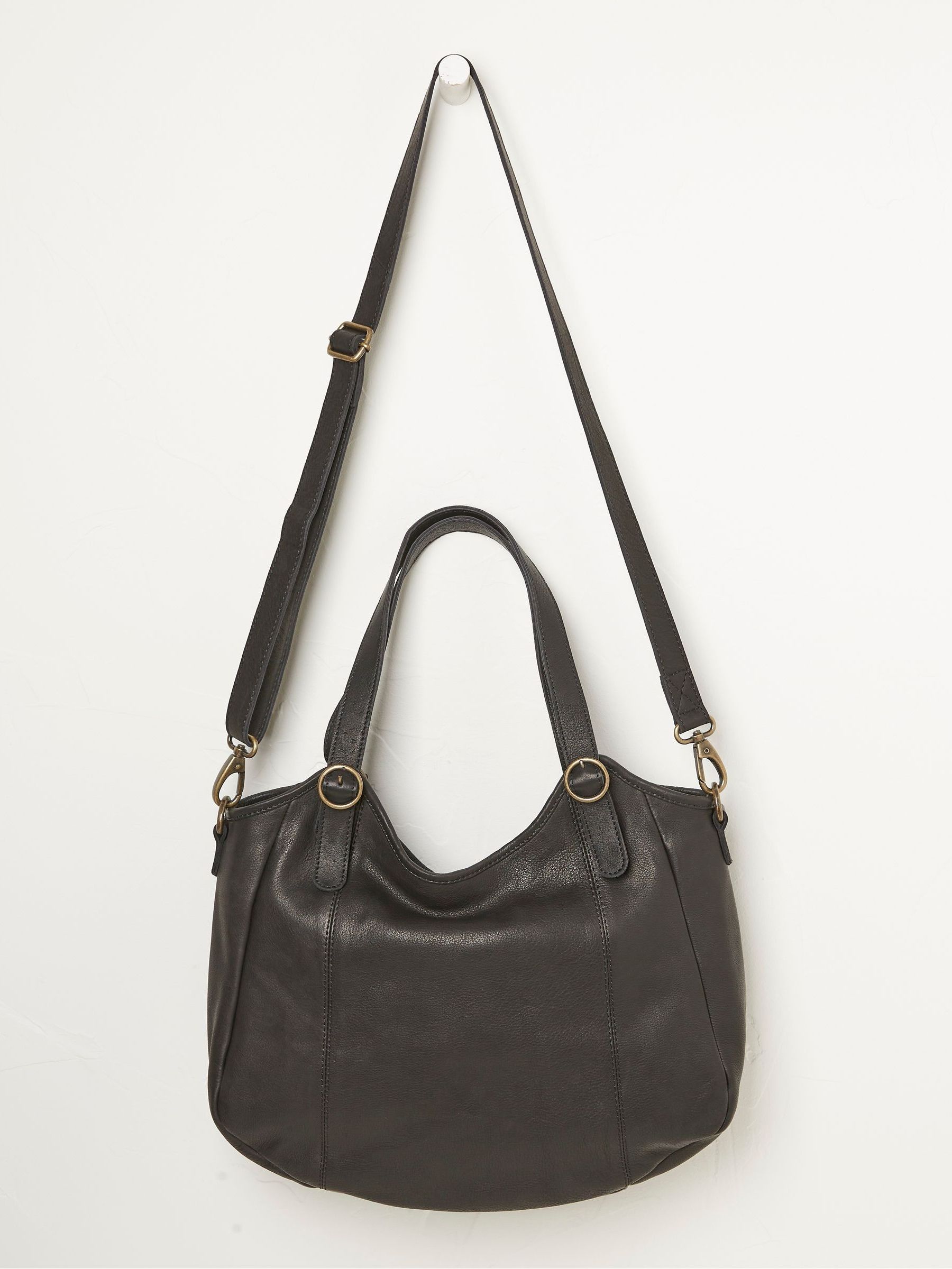 Fat face black leather bag on sale