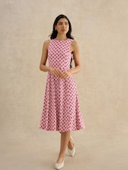 Hobbs Pink Lisa Jersey Dress - Image 1 of 4
